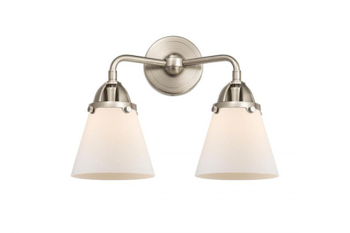 Cone - 2 Light - 14 inch - Brushed Satin Nickel - Bath Vanity Light (3442|288-2W-SN-G61)