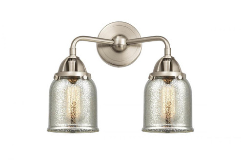 Bell - 2 Light - 13 inch - Brushed Satin Nickel - Bath Vanity Light (3442|288-2W-SN-G58-LED)