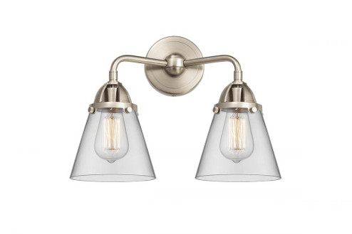 Cone - 2 Light - 14 inch - Brushed Satin Nickel - Bath Vanity Light (3442|288-2W-SN-G62)