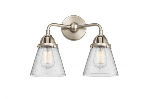 Cone - 2 Light - 14 inch - Brushed Satin Nickel - Bath Vanity Light (3442|288-2W-SN-G64)