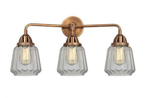 Chatham - 3 Light - 24 inch - Antique Copper - Bath Vanity Light (3442|288-3W-AC-G142-LED)