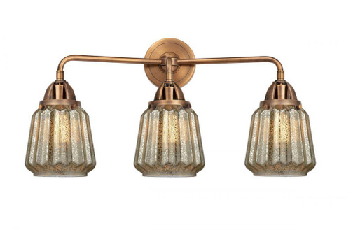 Chatham - 3 Light - 24 inch - Antique Copper - Bath Vanity Light (3442|288-3W-AC-G146-LED)