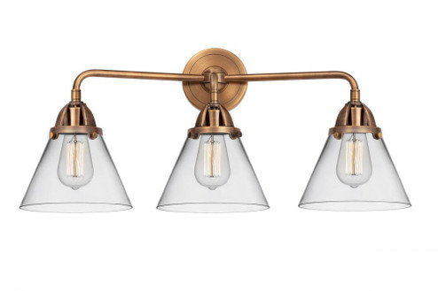 Cone - 3 Light - 26 inch - Antique Copper - Bath Vanity Light (3442|288-3W-AC-G42)