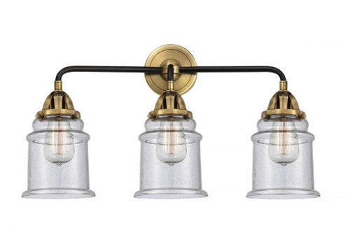 Canton - 3 Light - 24 inch - Black Antique Brass - Bath Vanity Light (3442|288-3W-BAB-G184-LED)