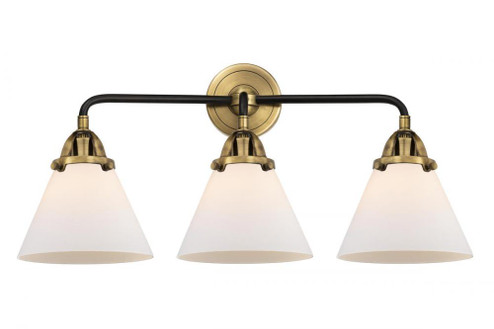 Cone - 3 Light - 26 inch - Black Antique Brass - Bath Vanity Light (3442|288-3W-BAB-G41-LED)