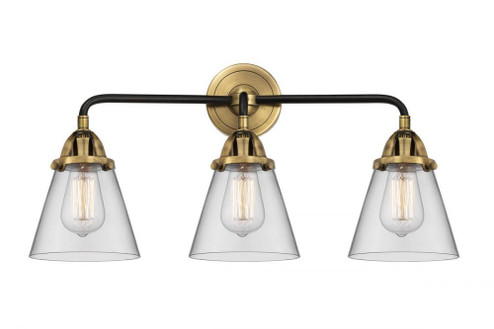 Cone - 3 Light - 24 inch - Black Antique Brass - Bath Vanity Light (3442|288-3W-BAB-G62-LED)