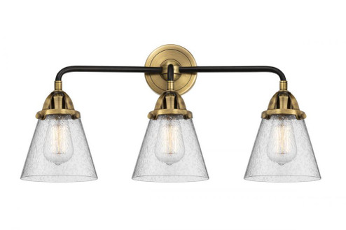 Cone - 3 Light - 24 inch - Black Antique Brass - Bath Vanity Light (3442|288-3W-BAB-G64)