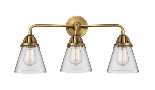 Cone - 3 Light - 24 inch - Brushed Brass - Bath Vanity Light (3442|288-3W-BB-G62-LED)