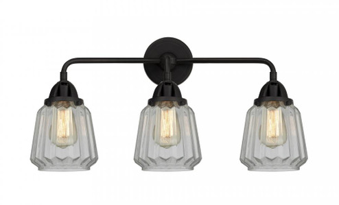 Chatham - 3 Light - 24 inch - Matte Black - Bath Vanity Light (3442|288-3W-BK-G142)