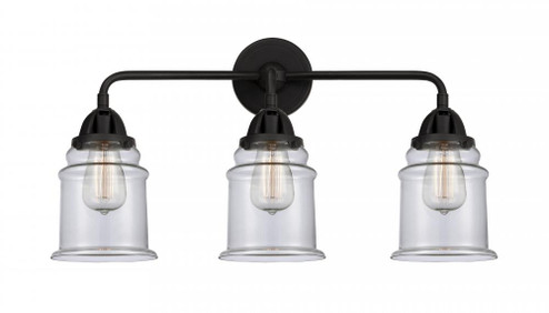 Canton - 3 Light - 24 inch - Matte Black - Bath Vanity Light (3442|288-3W-BK-G182)