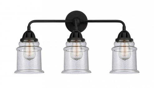 Canton - 3 Light - 24 inch - Matte Black - Bath Vanity Light (3442|288-3W-BK-G184)