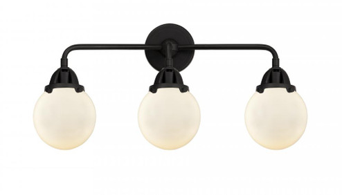Beacon - 3 Light - 24 inch - Matte Black - Bath Vanity Light (3442|288-3W-BK-G201-6)