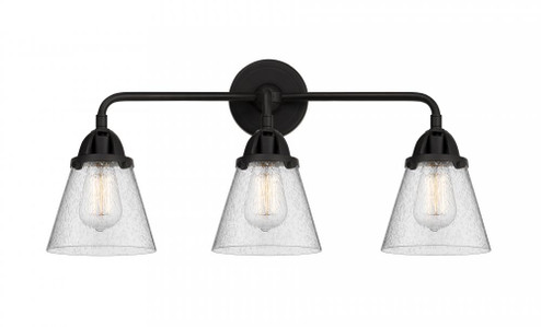 Cone - 3 Light - 24 inch - Matte Black - Bath Vanity Light (3442|288-3W-BK-G64-LED)