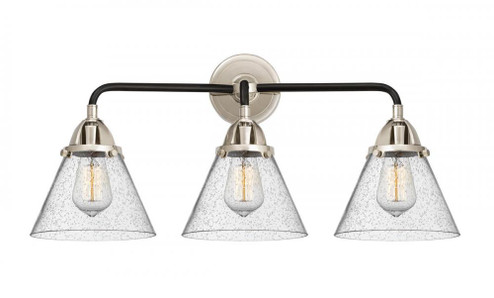 Cone - 3 Light - 26 inch - Black Polished Nickel - Bath Vanity Light (3442|288-3W-BPN-G44)