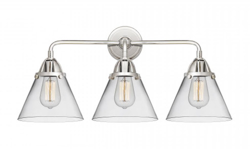 Cone - 3 Light - 26 inch - Polished Chrome - Bath Vanity Light (3442|288-3W-PC-G42-LED)