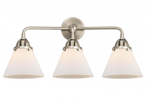 Cone - 3 Light - 26 inch - Brushed Satin Nickel - Bath Vanity Light (3442|288-3W-SN-G41-LED)