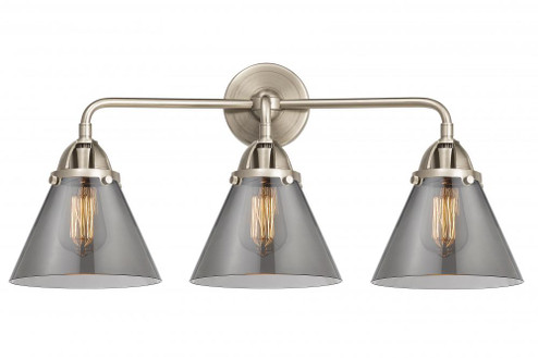 Cone - 3 Light - 26 inch - Brushed Satin Nickel - Bath Vanity Light (3442|288-3W-SN-G43)