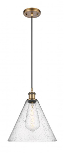 Berkshire - 1 Light - 12 inch - Brushed Brass - Cord hung - Mini Pendant (3442|516-1P-BB-GBC-124-LED)