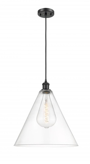 Berkshire - 1 Light - 16 inch - Matte Black - Cord hung - Pendant (3442|516-1P-BK-GBC-162-LED)