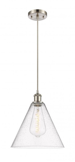 Berkshire - 1 Light - 12 inch - Brushed Satin Nickel - Cord hung - Mini Pendant (3442|516-1P-SN-GBC-124-LED)