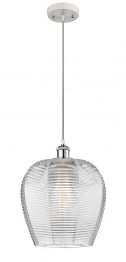 Norfolk - 1 Light - 12 inch - White Polished Chrome - Cord hung - Mini Pendant (3442|516-1P-WPC-G462-12-LED)