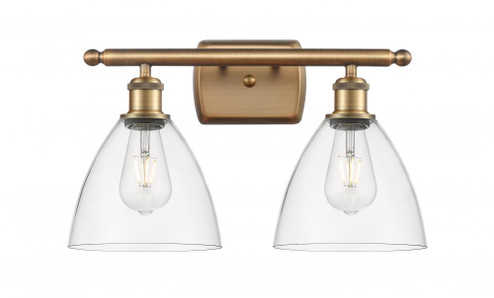 Bristol - 2 Light - 18 inch - Brushed Brass - Bath Vanity Light (3442|516-2W-BB-GBD-752-LED)