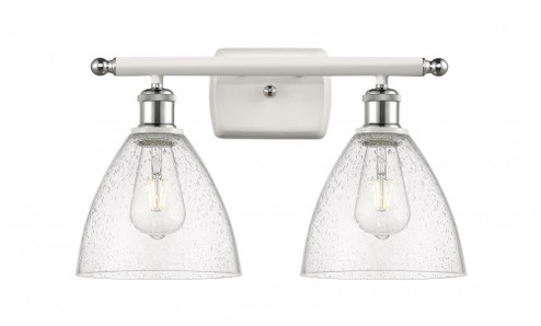 Bristol - 2 Light - 18 inch - White Polished Chrome - Bath Vanity Light (3442|516-2W-WPC-GBD-754)