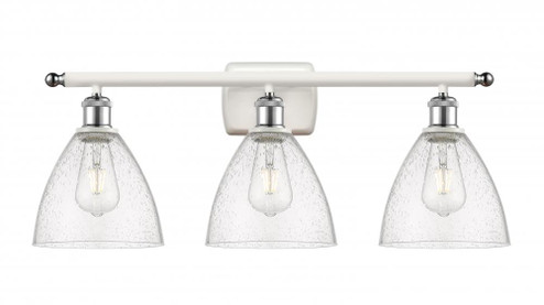 Bristol - 3 Light - 28 inch - White Polished Chrome - Bath Vanity Light (3442|516-3W-WPC-GBD-754)