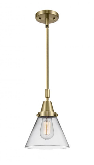 Cone - 1 Light - 8 inch - Antique Brass - Mini Pendant (3442|447-1S-AB-G42)