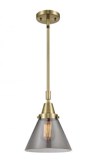 Cone - 1 Light - 8 inch - Antique Brass - Mini Pendant (3442|447-1S-AB-G43-LED)