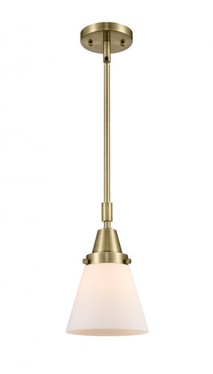 Cone - 1 Light - 6 inch - Antique Brass - Mini Pendant (3442|447-1S-AB-G61-LED)