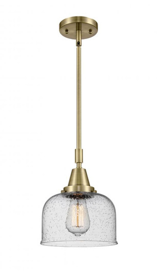 Bell - 1 Light - 8 inch - Antique Brass - Mini Pendant (3442|447-1S-AB-G74-LED)
