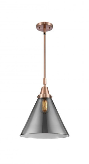 Cone - 1 Light - 12 inch - Antique Copper - Mini Pendant (3442|447-1S-AC-G43-L-LED)