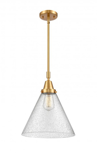 Cone - 1 Light - 12 inch - Satin Gold - Mini Pendant (3442|447-1S-SG-G44-L-LED)