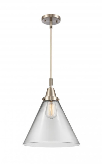 Cone - 1 Light - 12 inch - Brushed Satin Nickel - Mini Pendant (3442|447-1S-SN-G42-L-LED)