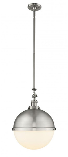 Hampden - 1 Light - 13 inch - Brushed Satin Nickel - Stem Hung - Pendant (3442|206-SN-HFS-121-SN)