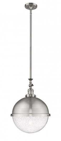 Hampden - 1 Light - 13 inch - Brushed Satin Nickel - Stem Hung - Pendant (3442|206-SN-HFS-124-SN)