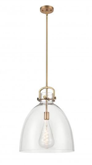 Newton Bell - 1 Light - 16 inch - Brushed Brass - Stem hung - Pendant (3442|412-1S-BB-16CL)