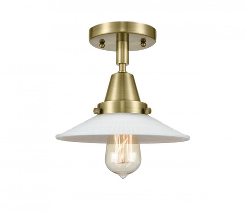 Halophane - 1 Light - 9 inch - Antique Brass - Semi-Flush Mount (3442|447-1C-AB-G1)