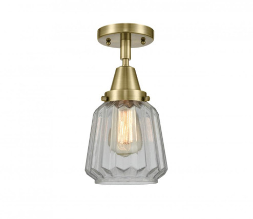 Chatham - 1 Light - 7 inch - Antique Brass - Flush Mount (3442|447-1C-AB-G142)