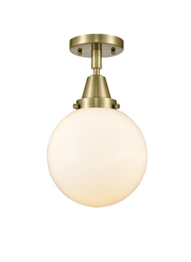 Beacon - 1 Light - 8 inch - Antique Brass - Flush Mount (3442|447-1C-AB-G201-8)