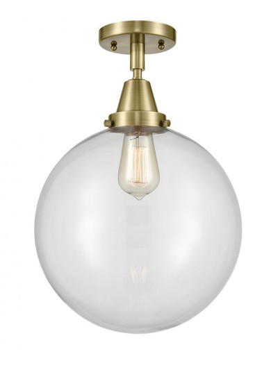 Beacon - 1 Light - 12 inch - Antique Brass - Semi-Flush Mount (3442|447-1C-AB-G202-12)