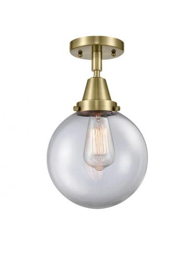 Beacon - 1 Light - 8 inch - Antique Brass - Flush Mount (3442|447-1C-AB-G202-8-LED)