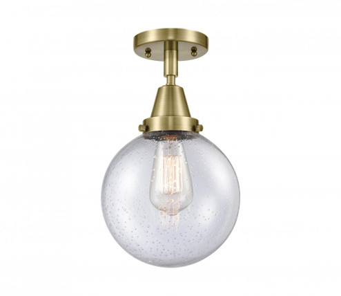 Beacon - 1 Light - 8 inch - Antique Brass - Semi-Flush Mount (3442|447-1C-AB-G204-8)