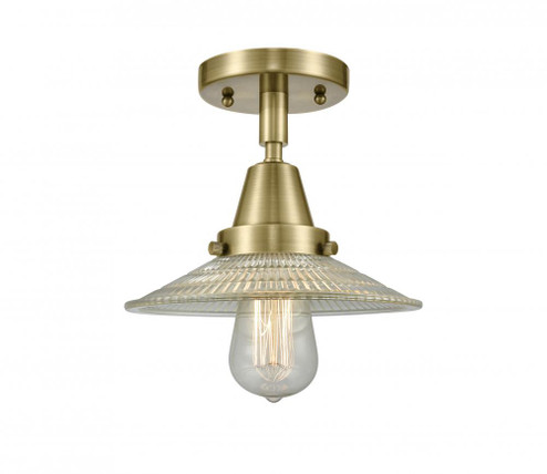 Halophane - 1 Light - 9 inch - Antique Brass - Semi-Flush Mount (3442|447-1C-AB-G2-LED)