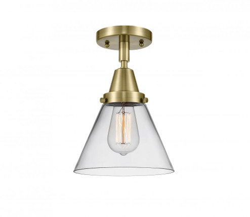 Cone - 1 Light - 8 inch - Antique Brass - Semi-Flush Mount (3442|447-1C-AB-G42)
