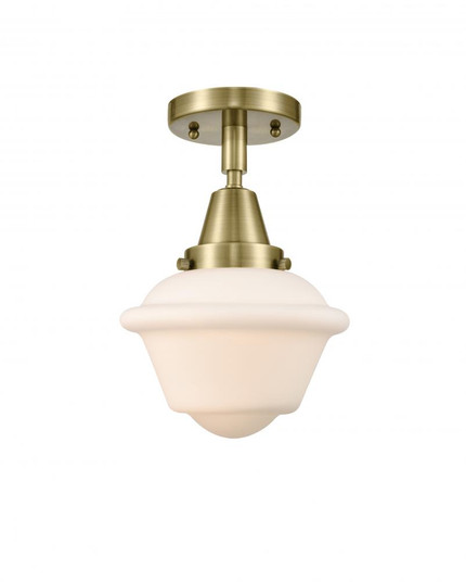 Oxford - 1 Light - 8 inch - Antique Brass - Semi-Flush Mount (3442|447-1C-AB-G531)