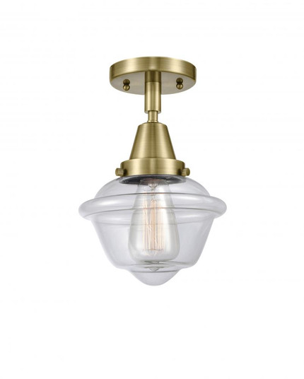 Oxford - 1 Light - 8 inch - Antique Brass - Semi-Flush Mount (3442|447-1C-AB-G532)