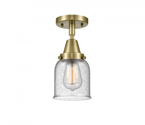 Bell - 1 Light - 5 inch - Antique Brass - Semi-Flush Mount (3442|447-1C-AB-G54)
