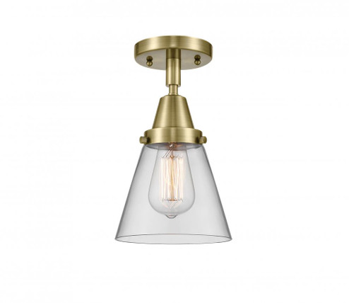 Cone - 1 Light - 6 inch - Antique Brass - Semi-Flush Mount (3442|447-1C-AB-G62-LED)